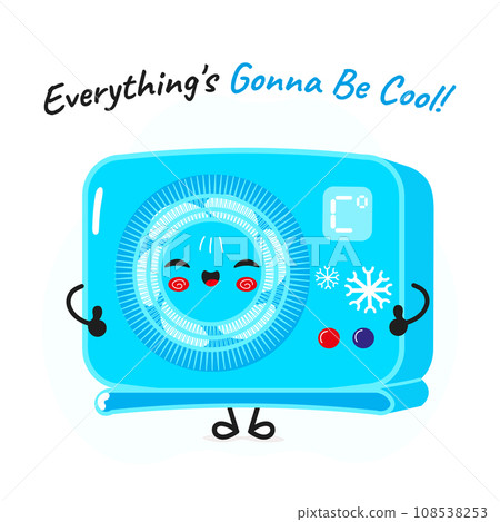 Conditioning character. Vector hand drawn cartoon kawaii character illustration icon. Isolated on white background. Happy Conditioning character concept Conditioning character. Vector hand drawn cartoon kawaii character illustration icon. Isolated on white background. Happy Conditioning character concept 108538253