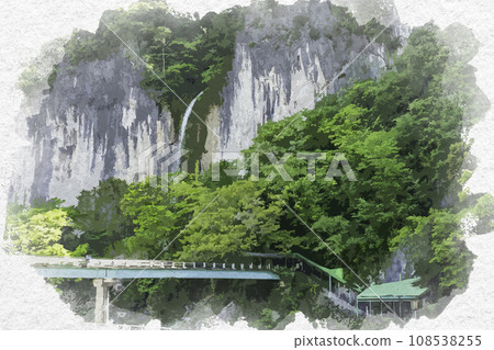 水彩風格 岡山縣新見市 Ikurado 108538255