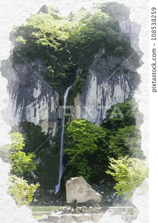 水彩風格 岡山縣新見市 Ikurado 108538259