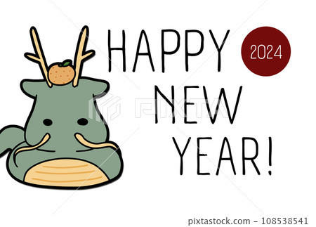 2024 Year of the Dragon New Year's card 108538541