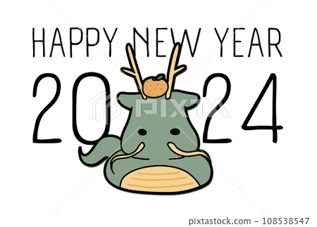 2024年龍年賀年片 2024年龍年賀年片 108538547