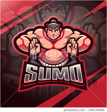 Sumo esport mascot logo design 108539686