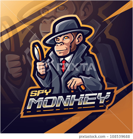 Spy Monkey esport mascot logo design Spy Monkey esport mascot logo design 108539688