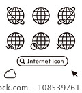 monochrome internet icons 108539761