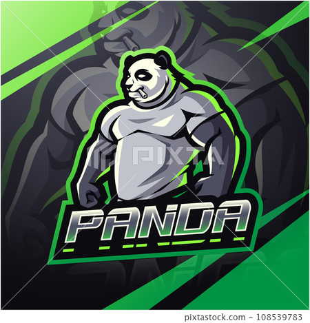 Panda fighter esport mascot logo Panda fighter esport mascot logo 108539783