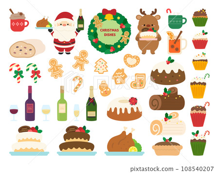 經典聖誕食物插畫集 108540207