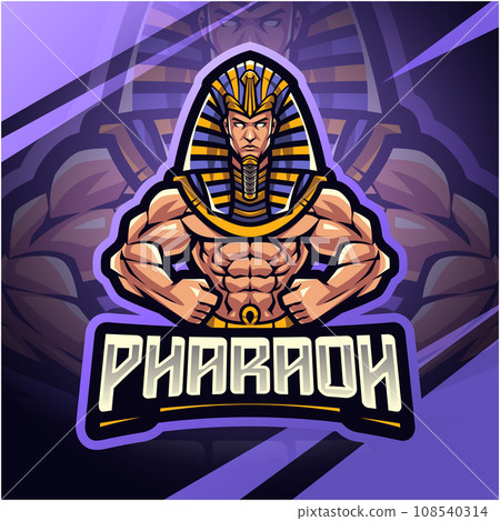 Pharaoh esport mascot logo design 108540314