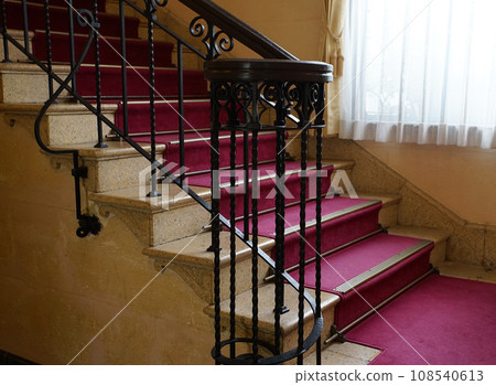 window at stair landing 108540613