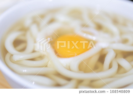 Warm Tsukimi Udon photo material 108540809