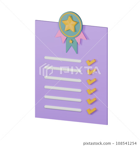 clipboard with checklist 108541254