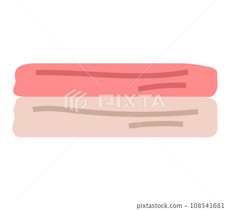 Bathroom towels pile vector illustration. Stack of folded textile, fabric or napkins isolated on white background. Bathroom linen pile, laundry. Luxury spa accessories. Cotton face and body cloth Bathroom towels pile vector illustration. Stack of folded textile, fabric or napkins isolated on white background. Bathroom linen pile, laundry. Luxury spa accessories. Cotton face and body cloth 108541681