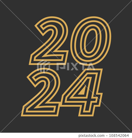 Happy new year 2024 banner, poster, greeting card 108542064