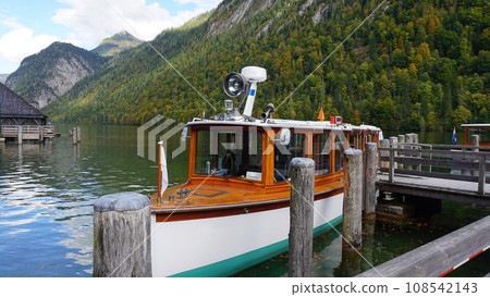 Konigsee, Germany - lake surrounded with mountains, Berchtesgaden National Park, Bavaria, Germany 108542143