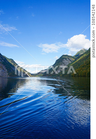 Konigsee, Germany - lake surrounded with mountains, Berchtesgaden National Park, Bavaria, Germany 108542148