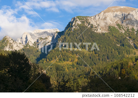 View of Berchtesgaden National Park, Berchtesgaden Alps, Berchtesgadener Land, Bavaria, Germany, Europe View of Berchtesgaden National Park, Berchtesgaden Alps, Berchtesgadener Land, Bavaria, Germany, Europe 108542212