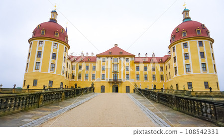Moritzburg Castle is located near Dresden in the Saxon village of Moritzburg. The popular fairy tale Three Nuts for Cinderella Moritzburg Castle is located near Dresden in the Saxon village of Moritzburg. The popular fairy tale Three Nuts for Cinderella 108542331