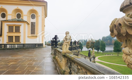 Moritzburg Castle is located near Dresden in the Saxon village of Moritzburg. The popular fairy tale Three Nuts for Cinderella 108542335