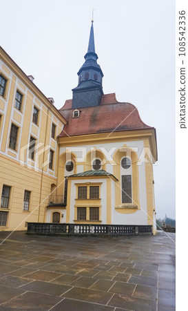 Moritzburg Castle is located near Dresden in the Saxon village of Moritzburg. The popular fairy tale Three Nuts for Cinderella 108542336