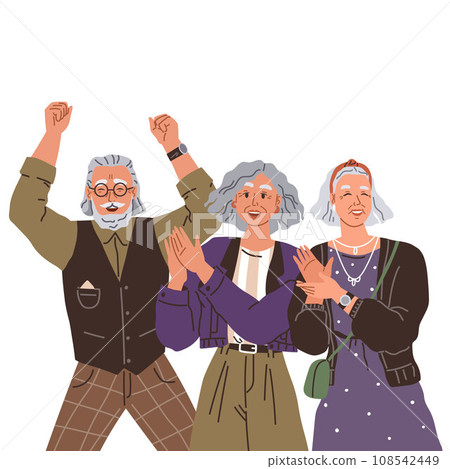 Happy people concept. Vector illustration Happy people spread joy wherever they go Men and women happy about new project collaborate well People on event or ceremony honor achievements community Happy people concept. Vector illustration Happy people spread joy wherever they go Men and women happy about new project collaborate well People on event or ceremony honor achievements community 108542449