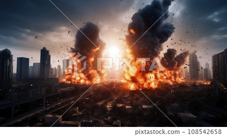 Explosion in City Explosion in City 108542658