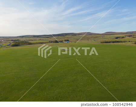 Aerial top view of mountains in Iceland islands in the summer season, Europe hills, nature landscape background. 108542946