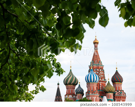 Saint basil Cathedral building on red square in Moscow Saint basil Cathedral building on red square in Moscow 108543999