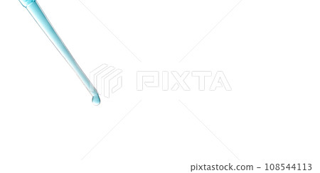 Pipette drip drops into laboratory test glass tubes, nobody. Blue tone 108544113