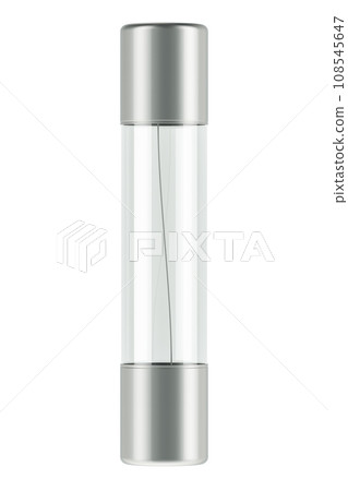 One Quick Blow Glass Tube Fuse. 3D rendering 108545647
