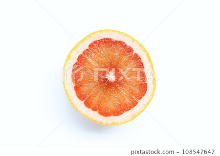 High vitamin C. Juicy grapefruit on white background. High vitamin C. Juicy grapefruit on white background. 108547647