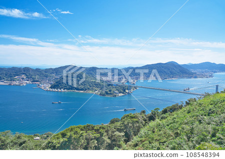[Overlooking the Kanmon Strait from Hinoyama Park Observation Deck] Fujigaya, Shimonoseki City, Yamaguchi Prefecture 108548394
