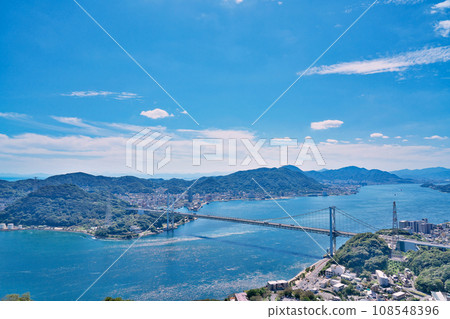 【從日野山公園展望台眺望關門海峽】山口縣下關市藤谷 【從日野山公園展望台眺望關門海峽】山口縣下關市藤谷 108548396