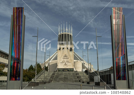 Beautiful architecture design of Liverpool metropolitan cathedral. 108548862