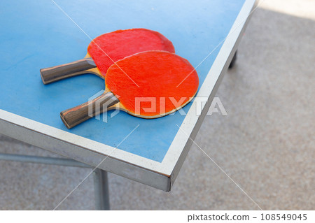 Table tennis equipment rackets (ping-pong paddles). Sport for health concept 108549045