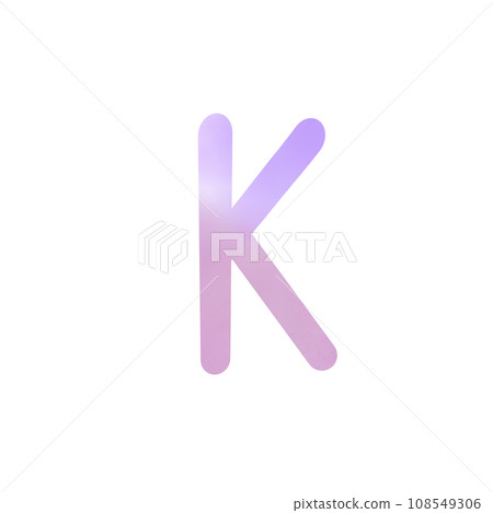 Alphabet letter K 108549306