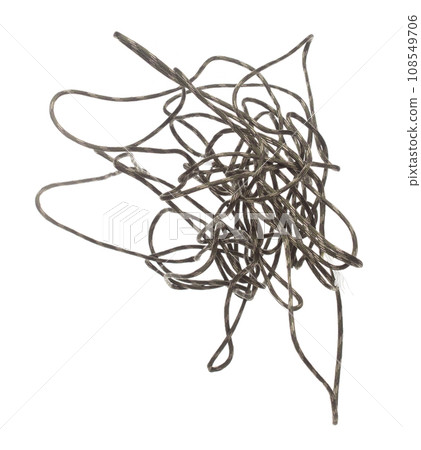 Tangle Mess Complicated Climbing Rope roll fly in air. Strong safety climbing rope for sport mountain hobby, need safety gear to lock hold weight of climber rope. White background isolated Tangle Mess Complicated Climbing Rope roll fly in air. Strong safety climbing rope for sport mountain hobby, need safety gear to lock hold weight of climber rope. White background isolated 108549706