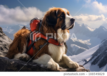 Rescue dog in the mountains AI 108549829