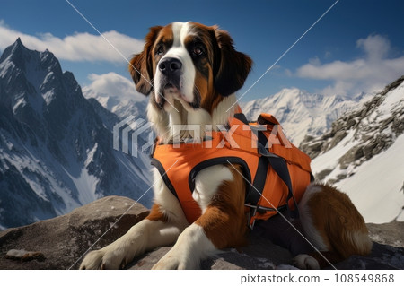 Rescue dog in the mountains AI Rescue dog in the mountains AI 108549868