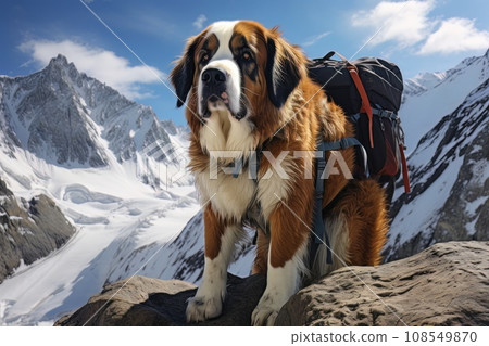 Rescue dog in the mountains AI Rescue dog in the mountains AI 108549870