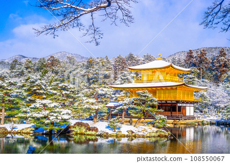 The golden pavilion where the snow was made up The golden pavilion where the snow was made up 108550067