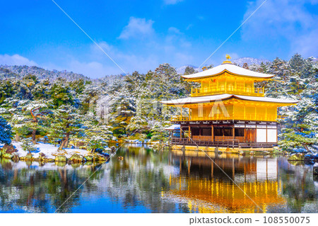 The golden pavilion where the snow was made up The golden pavilion where the snow was made up 108550075
