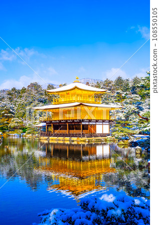 The golden pavilion where the snow was made up The golden pavilion where the snow was made up 108550105