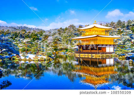 The golden pavilion where the snow was made up The golden pavilion where the snow was made up 108550109
