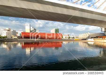 [Aomori Port: Aomori Bay Area] Aomori Bay Area in the early morning. Near Aomori Station Beach 108550443