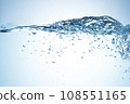 Synthetic material of bubbles and waves, gradation background, copy space available 108551165