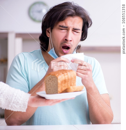 Young man suffering from allergy Young man suffering from allergy 108551358