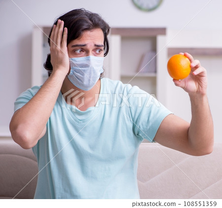 Young man suffering from allergy 108551359