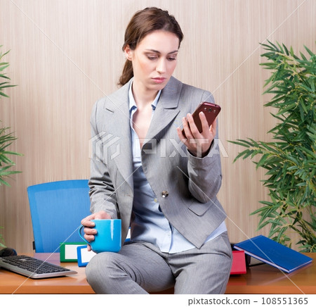 Businesswoman working in the office Businesswoman working in the office 108551365