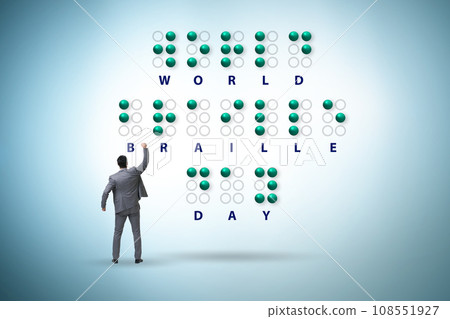 Concept of world braille day 108551927