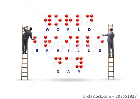Concept of world braille day 108551928