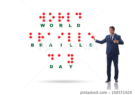 Concept of world braille day 108551929